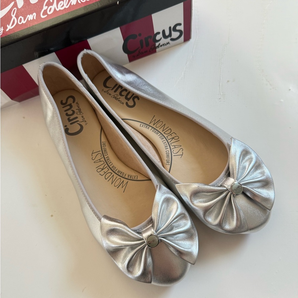 Circus by Sam Edelman Carmen Metallic Silver Flats